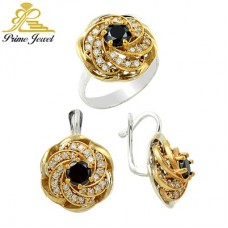 Gümüş Otantik Taşlı Set